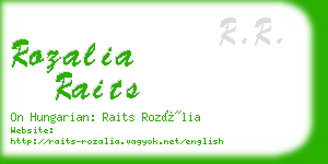 rozalia raits business card